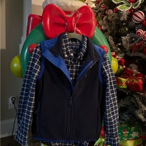 Polo Ralph Lauren Navy and Blue Plaid Shirt with Vest